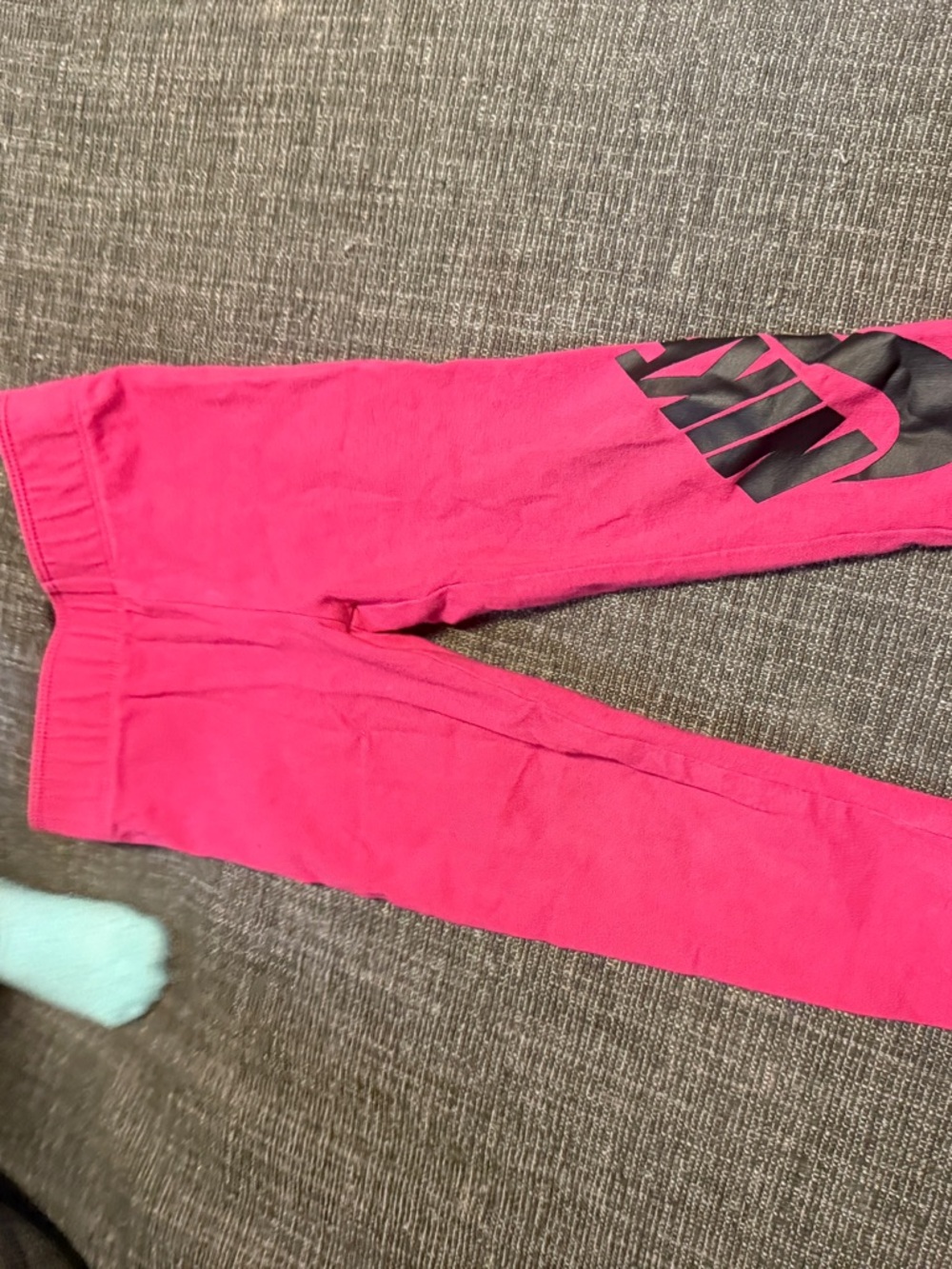 Nike Kids Pink Leggings with Black Logo